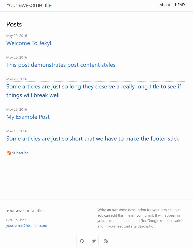 Jekyll up and running